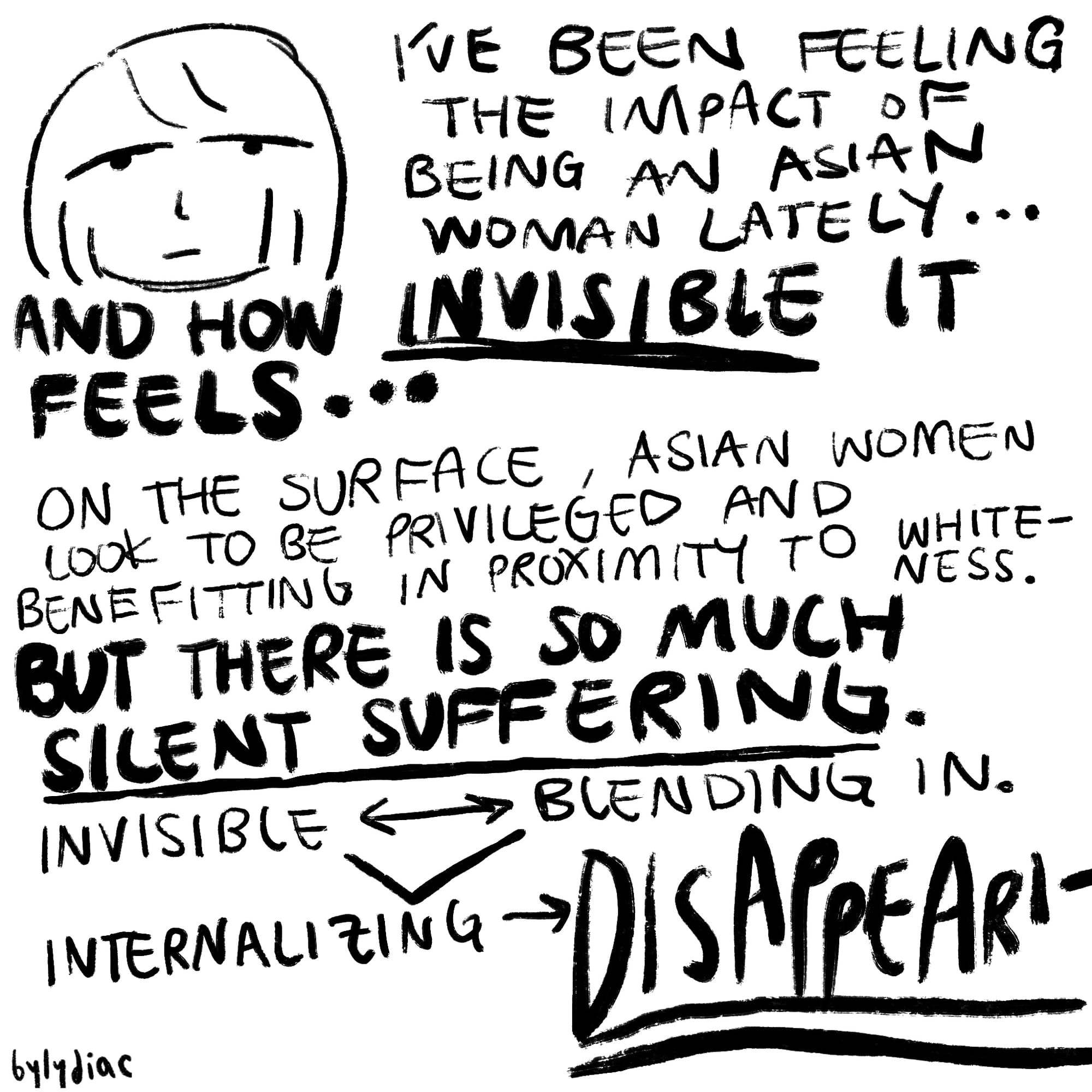 drawings from 2021; on being an asian american woman